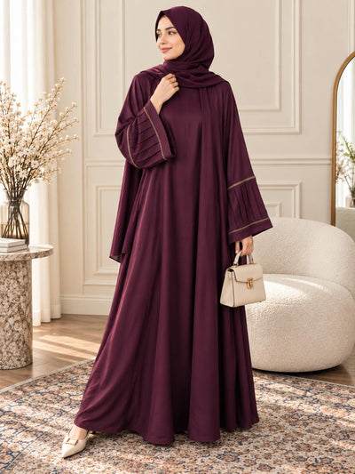 005 - MANTASHA FULLY CLOSED ABAYA | RED