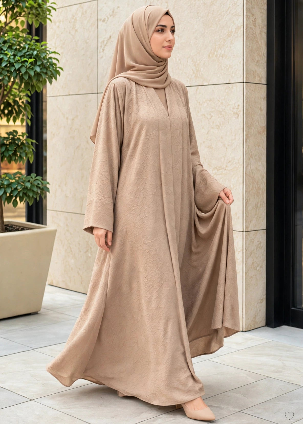 INZA KIMONO ABAYA | NUDE