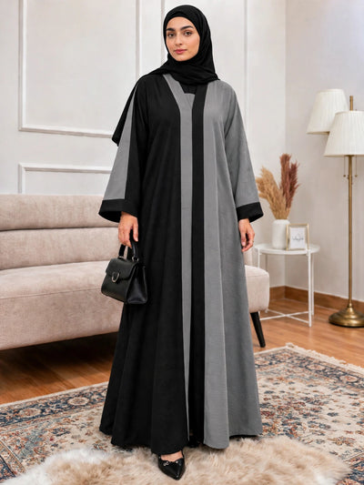 REEBA FULLY CLOSED ABAYA | GRAY