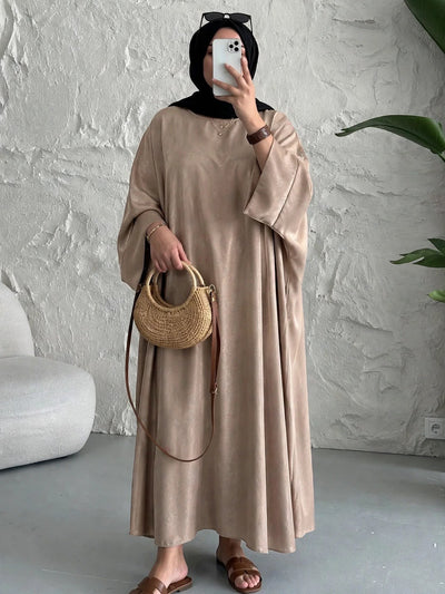 AREBIAN SIMMER KAFTAN ABAYA | NUDE