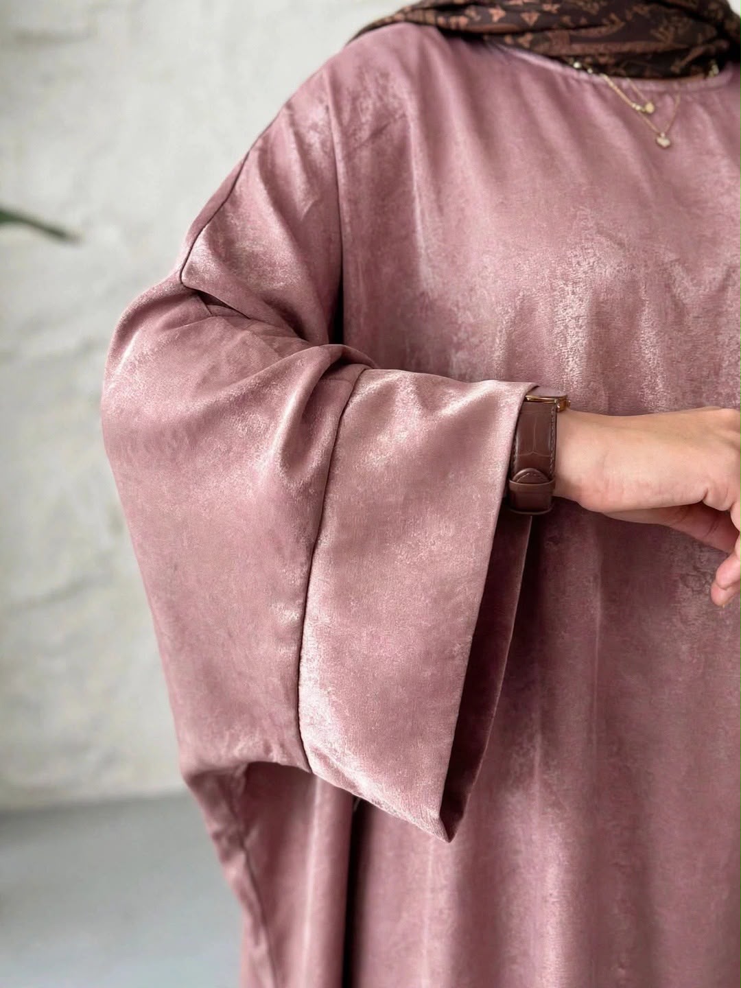 AREBIAN SIMMER KAFTAN ABAYA | BABY PINK