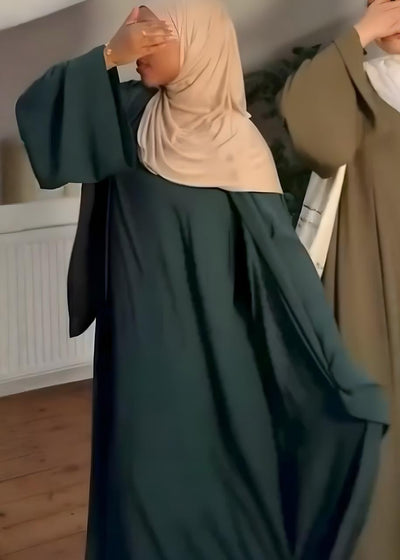 ANAM DOUBLE SHRUG ABAYA | GREEN