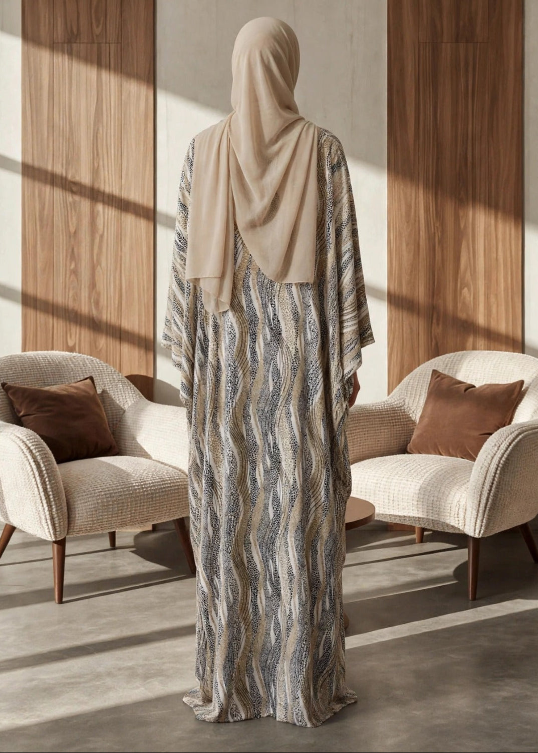 NAMRAH KAFTAN ABAYA | GOLDEN