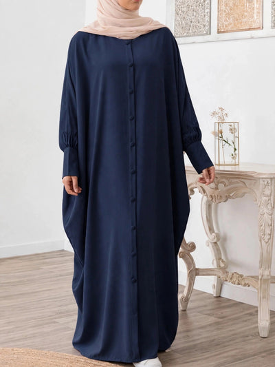 870 FITTING SLEEVE ABAYA | NAVY BLUE