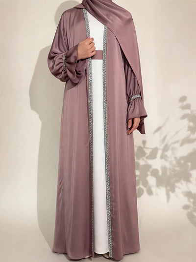 SAHARA DOUBLE SHRUG ABAYA | GHESTNUT LITE