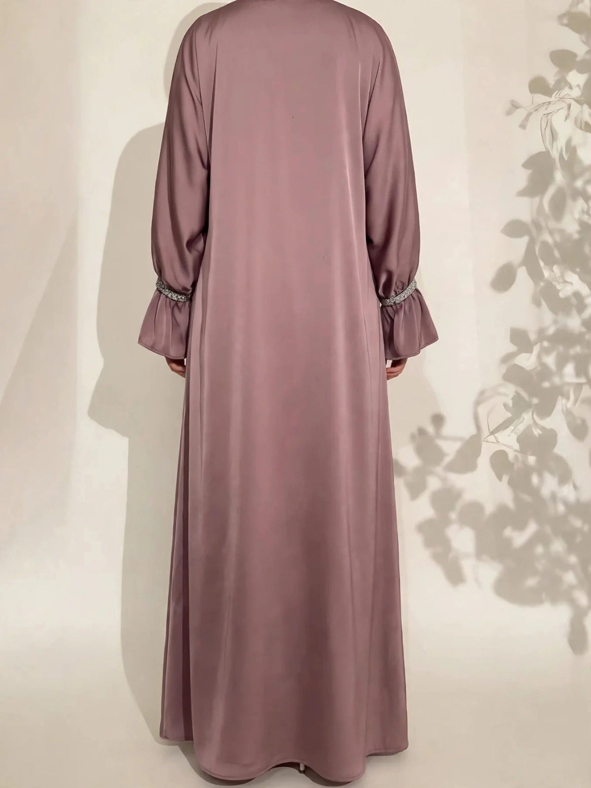 SAHARA DOUBLE SHRUG ABAYA | GHESTNUT LITE