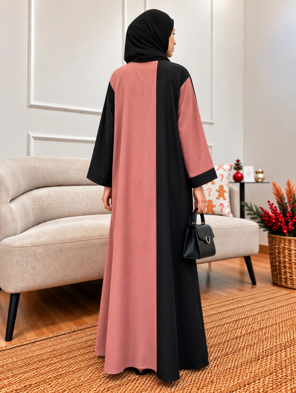 REEBA FULLY CLOSED ABAYA | FLAMINGO