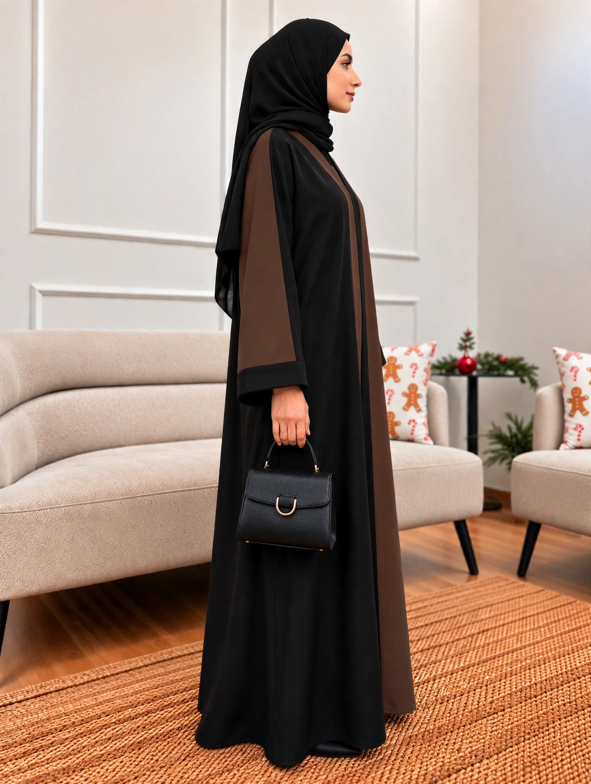 REEBA FULLY CLOSED ABAYA | COFFEE