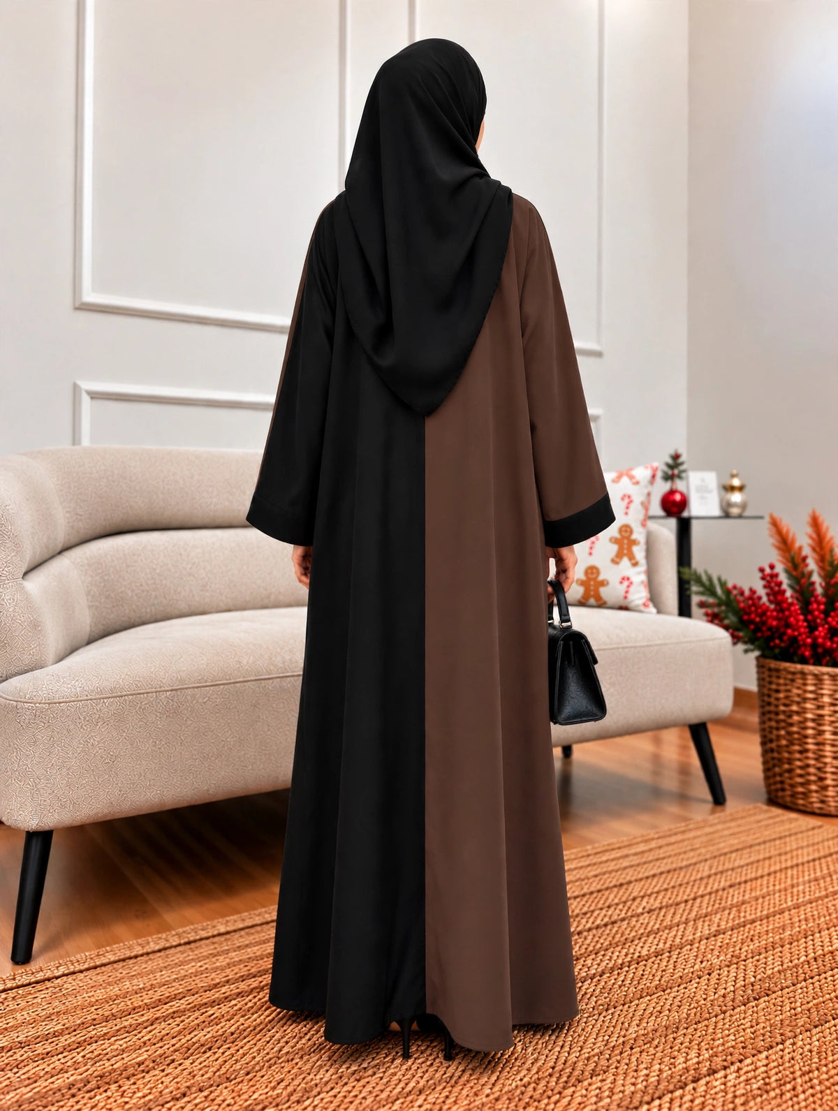 REEBA FULLY CLOSED ABAYA | COFFEE