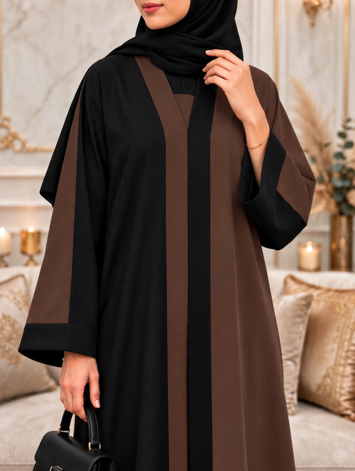 REEBA FULLY CLOSED ABAYA | COFFEE