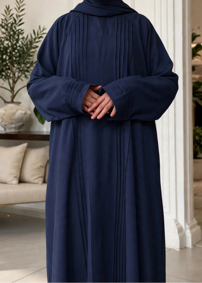 SHARJEENA FULLY CLOSED ABAYA | BLUE