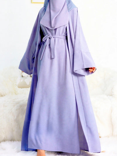 DUBAI CRUSH DOUBLE SHRUG ABAYA | LIL LAVENDER