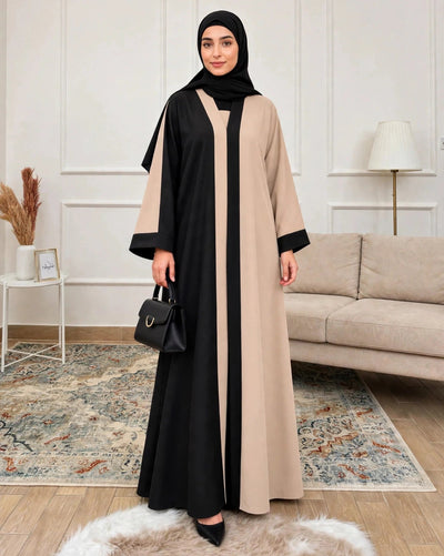 REEBA FULLY CLOSED ABAYA | NUDE