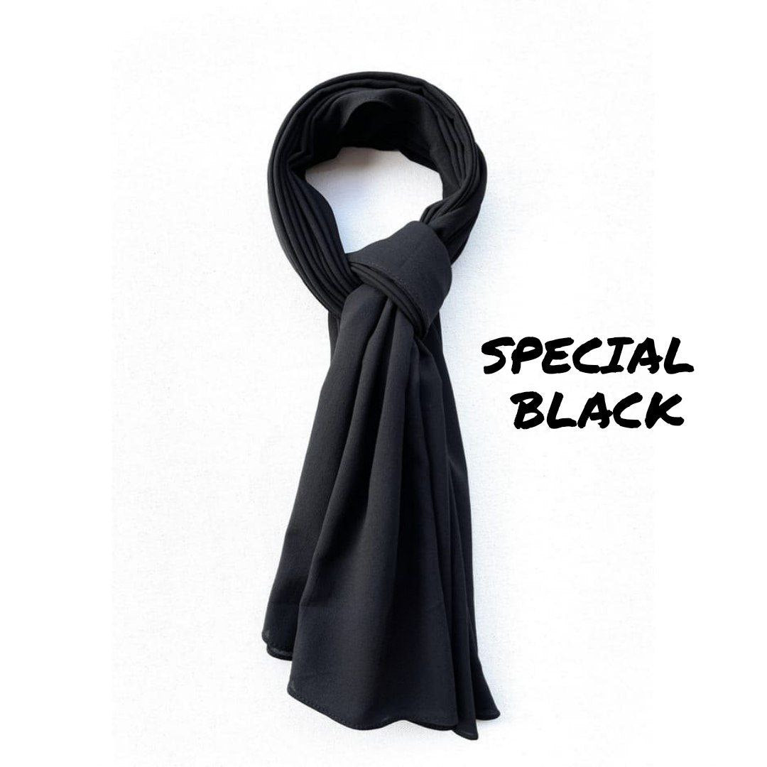 Malaysian Chiffon Stole ( Special Black )