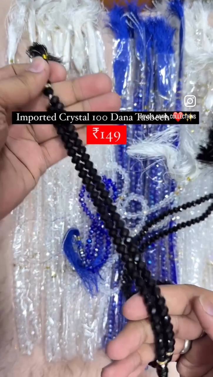 Imported Beautiful Crystal 100 Dana Tasbeeh ( New Launch )