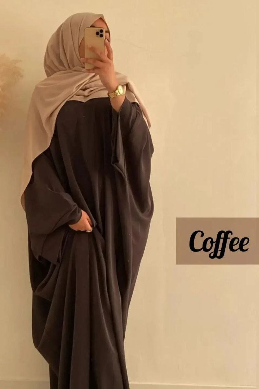 Arebiyan Kaftan Abaya ( NEW - COFFEE )