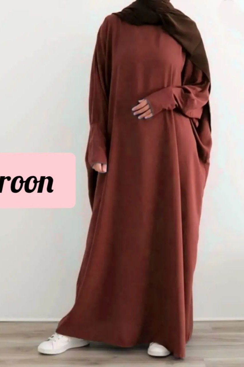 1071 Beautifull fitting sleeve Abaya | MAHROON ( Best of Daily Wear )