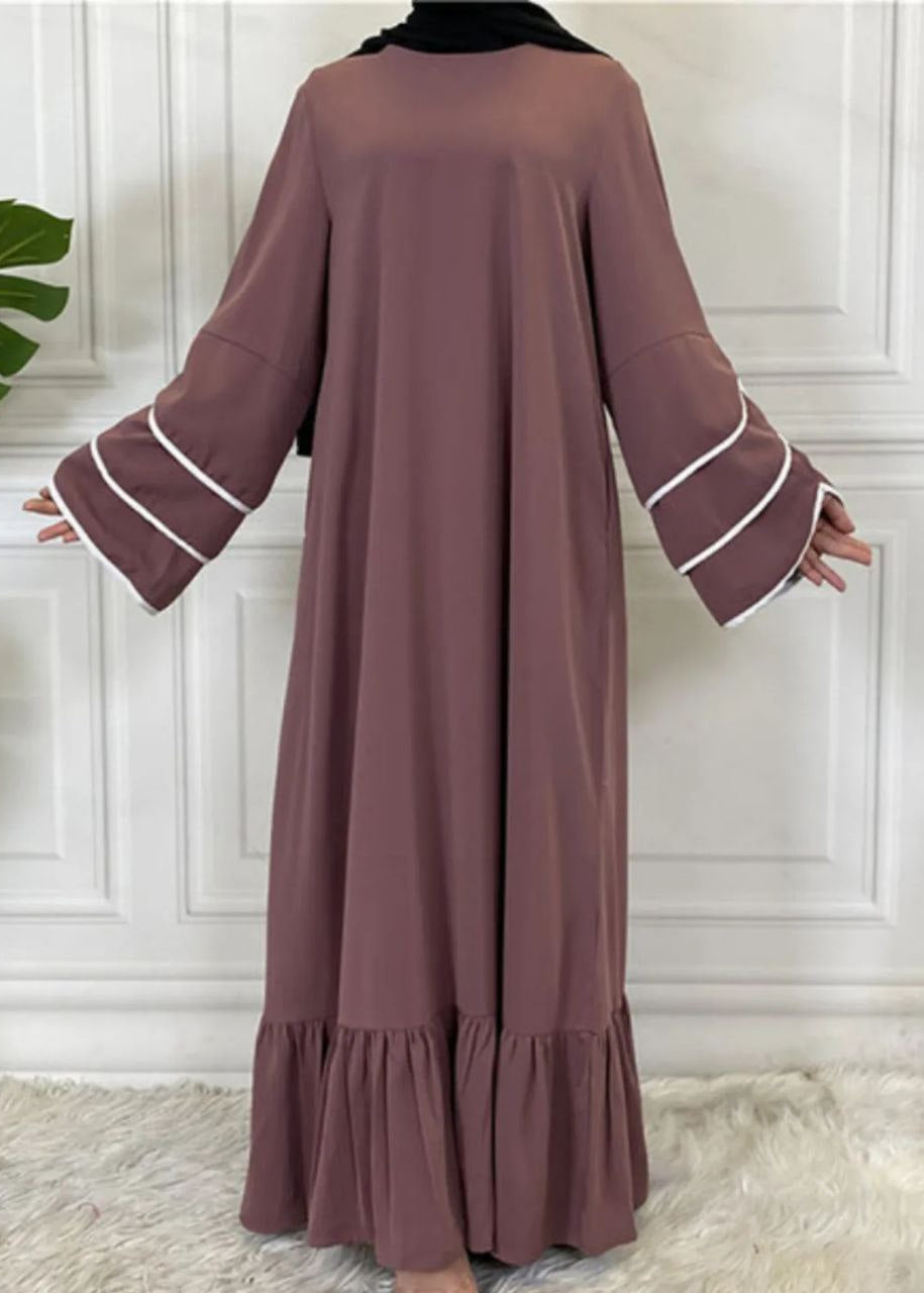 FAREHA 3-PIPIN ABAYA | DUSTY PINK