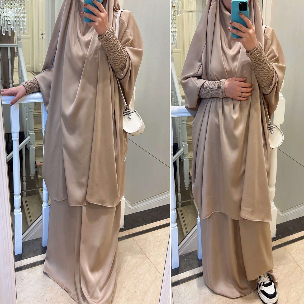 2 piece Jilbab with Skirt Best of Daily Wear - ( NUDE  )