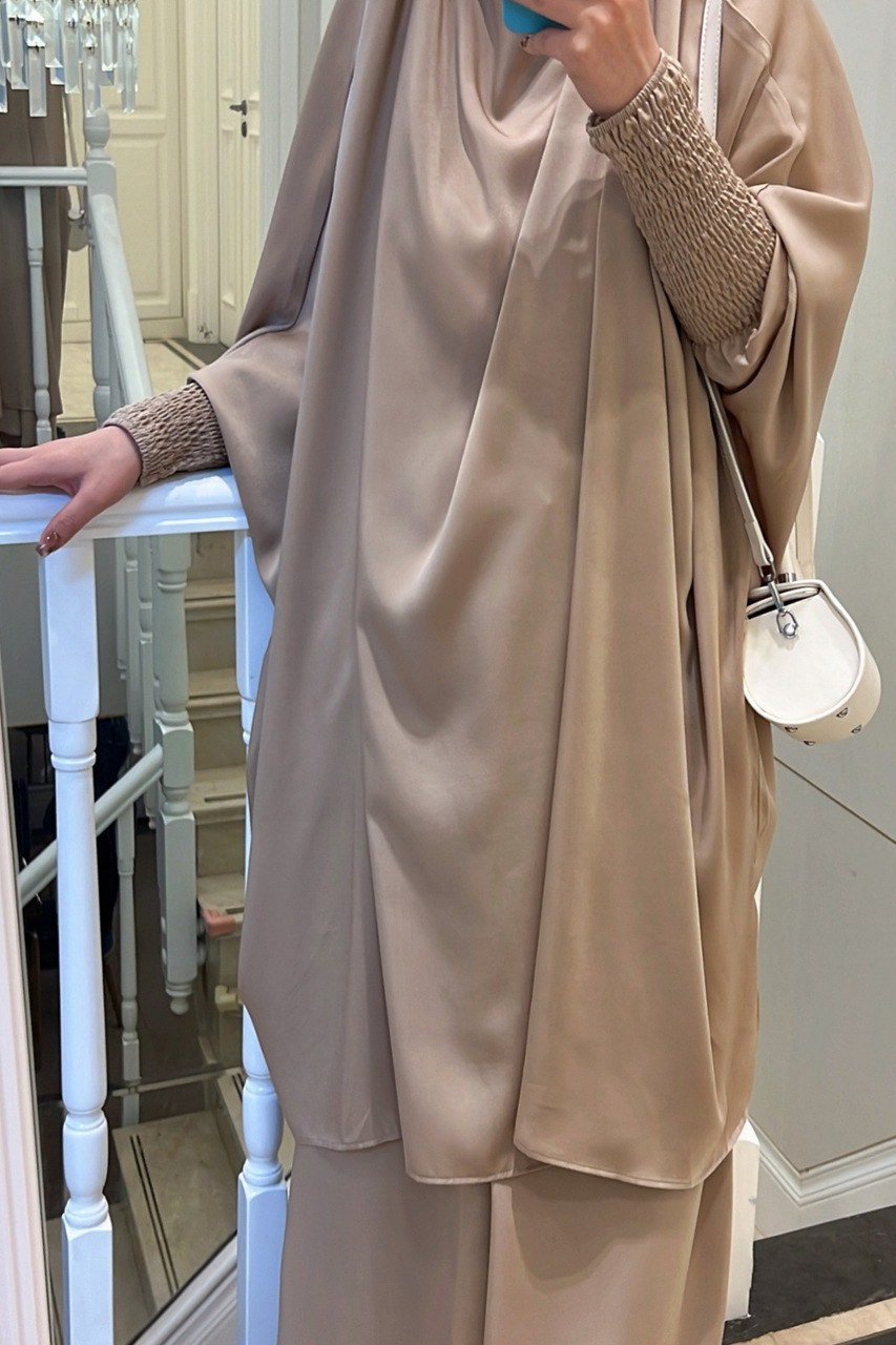 2 piece Jilbab with Skirt Best of Daily Wear - ( NUDE  )