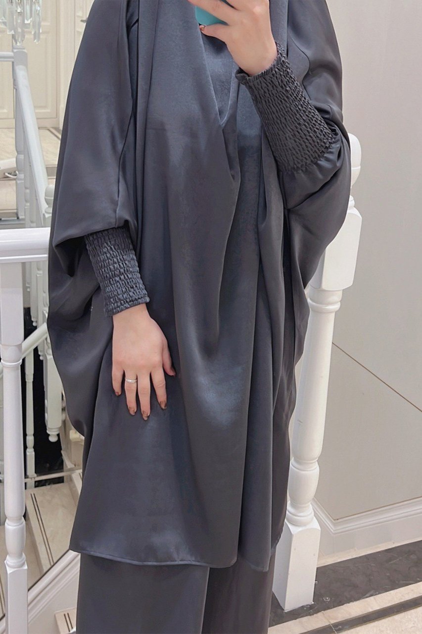 2 piece Jilbab with Skirt Best of Daily Wear - ( GRAY  )