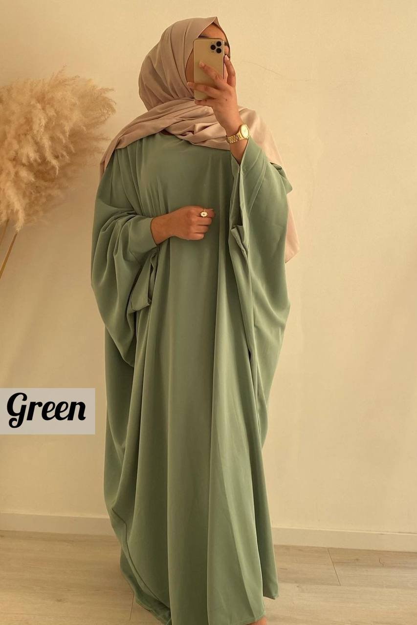 Arebiyan Kaftan Abaya ( TOUCH GREEN )