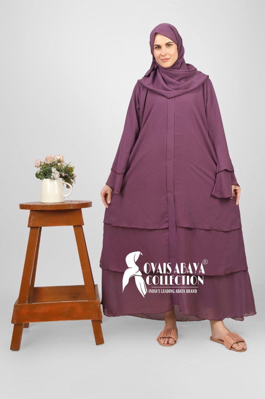 Maleshiyan 3 Layar Abaya LAVENDER ( Imported & Limited Stock )