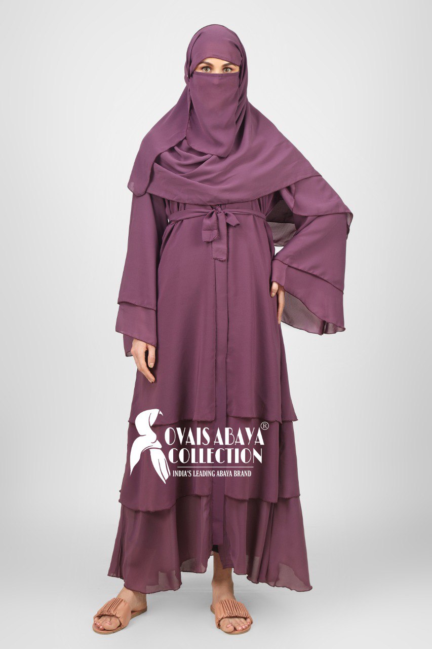 Maleshiyan 3 Layar Abaya LAVENDER ( Imported & Limited Stock )