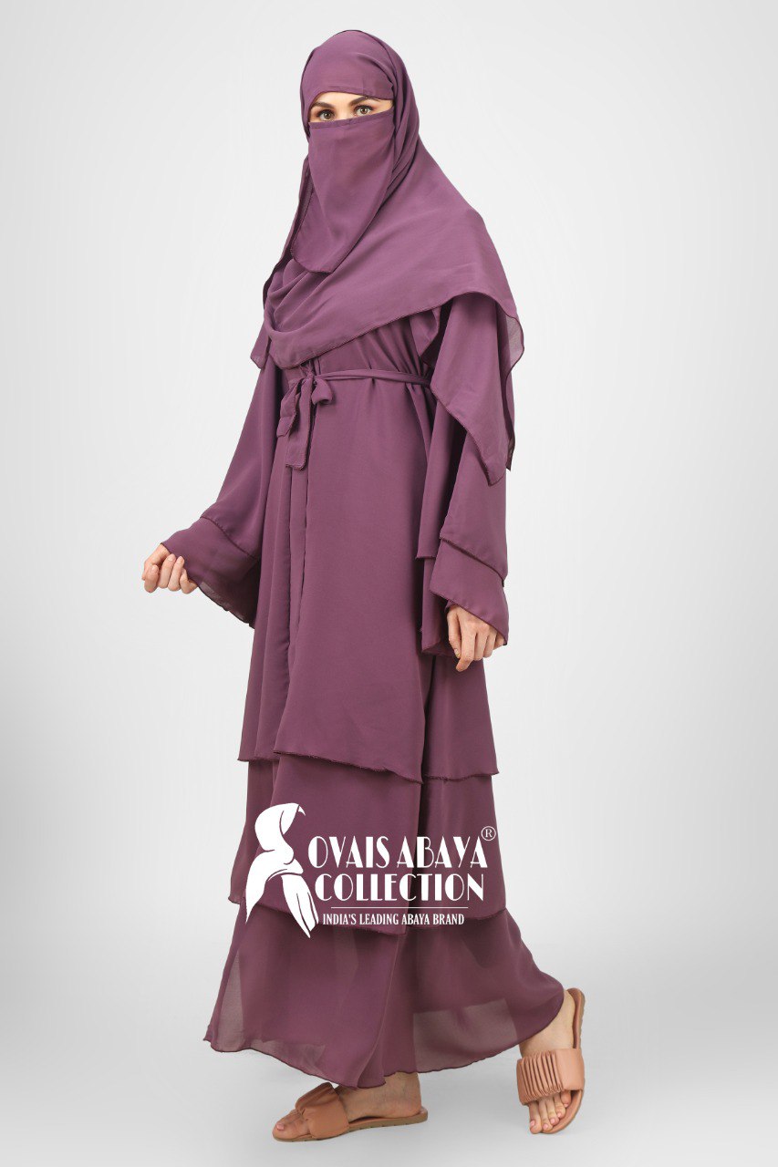 Maleshiyan 3 Layar Abaya LAVENDER ( Imported & Limited Stock )