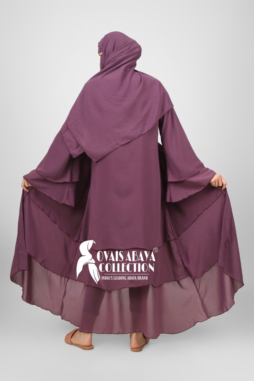 Maleshiyan 3 Layar Abaya LAVENDER ( Imported & Limited Stock )