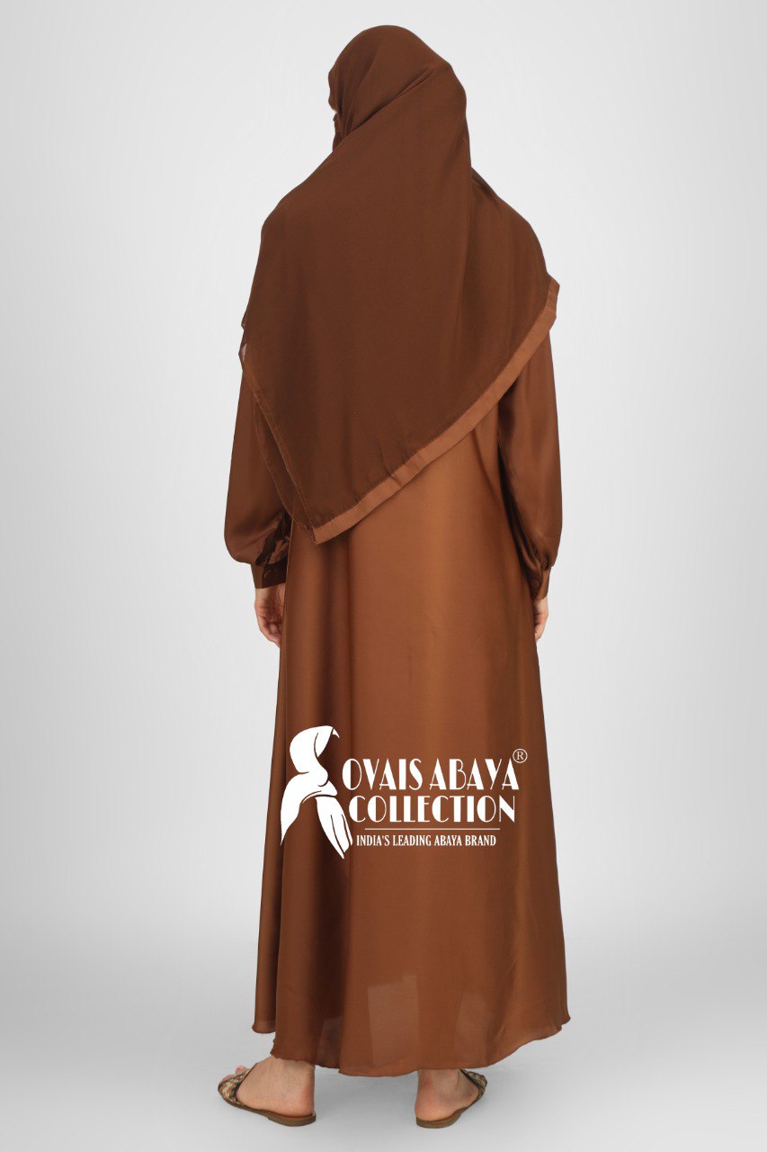 Ayesha Front Open buttons knot Abaya ( SPL GOLDEN )