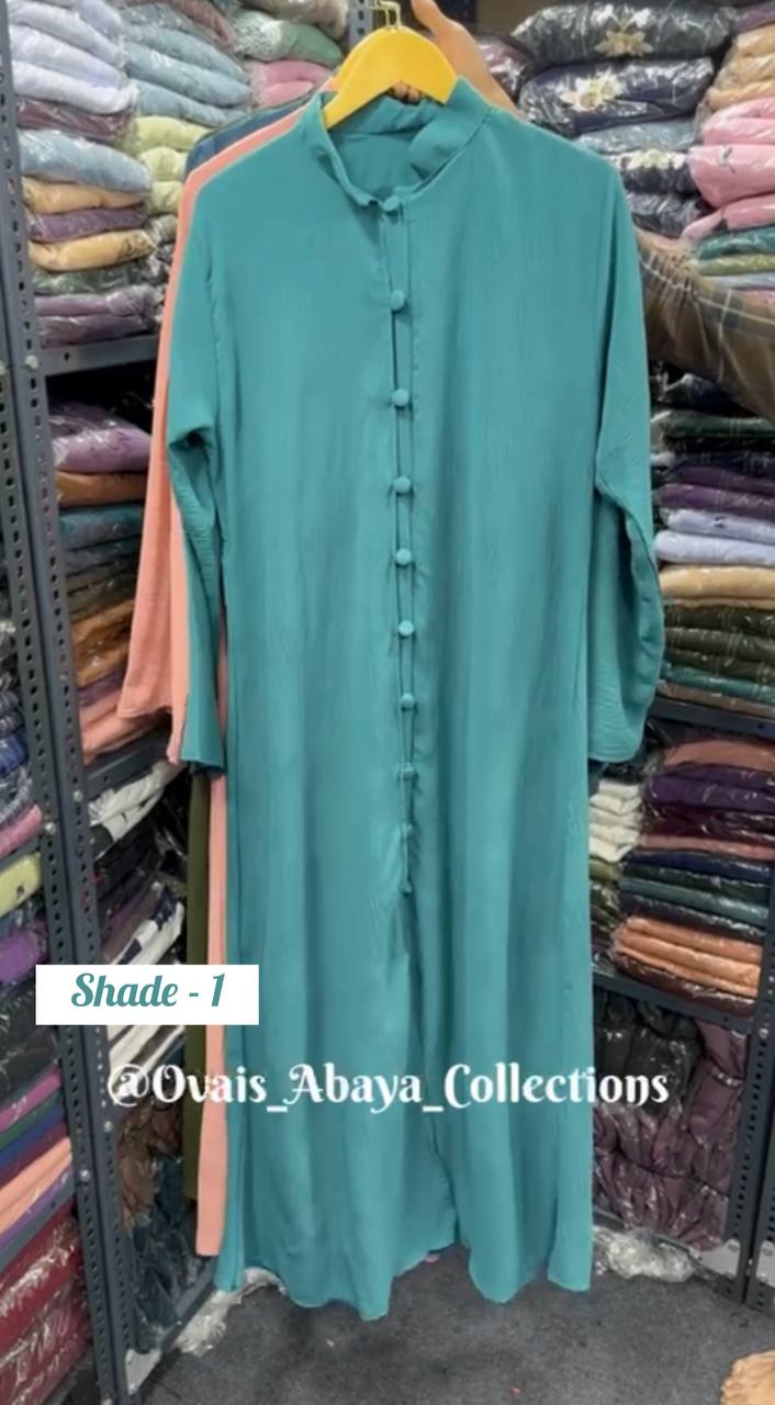 Front on sale button abaya