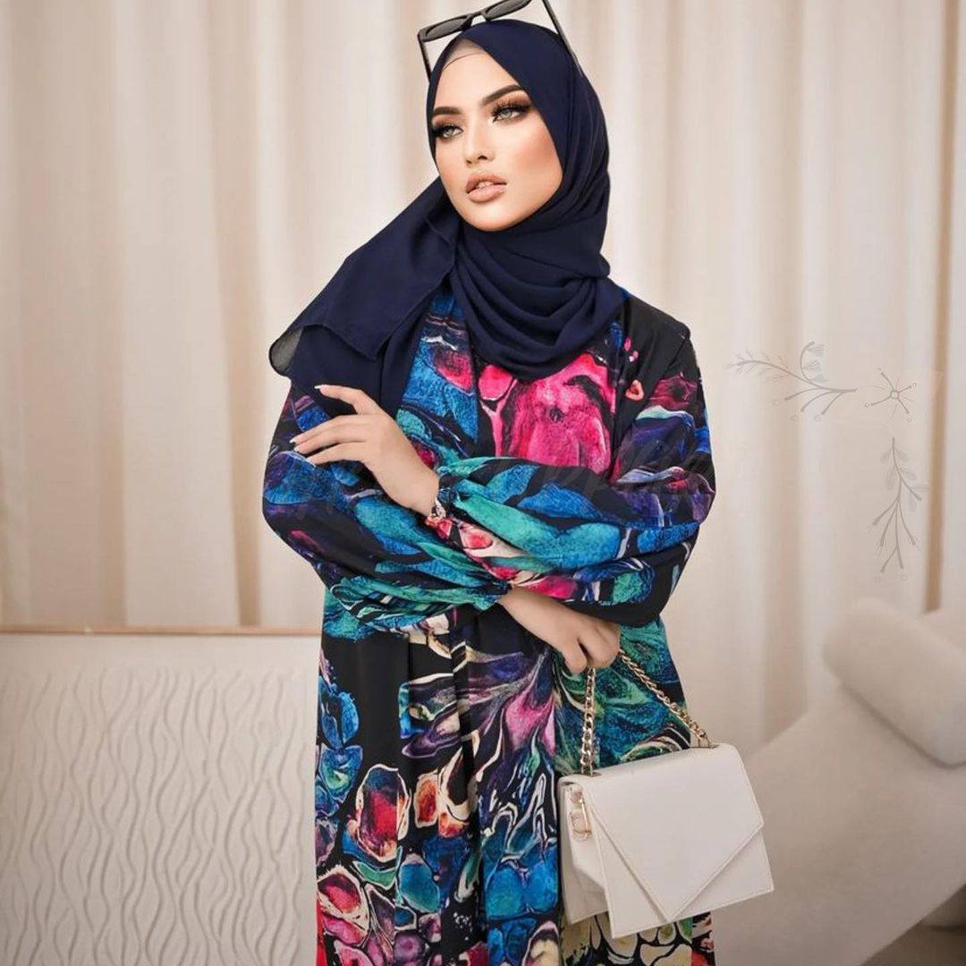 Aliza Orignal Printed Abaya - ( SHADE 5 )