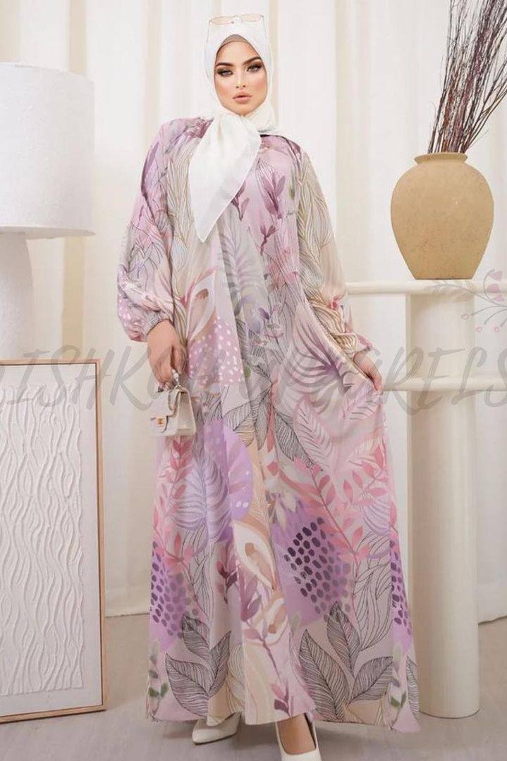 Aliza Orignal Printed Abaya - ( SHADE 6 )