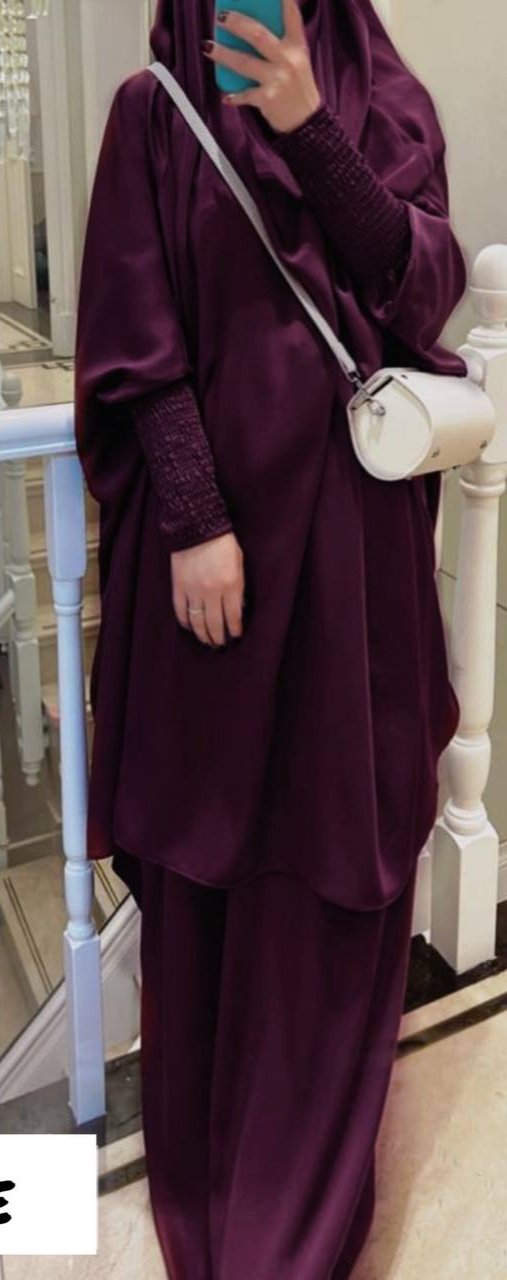 2 piece Jilbab with Skirt Best of Daily Wear - ( WINE  )