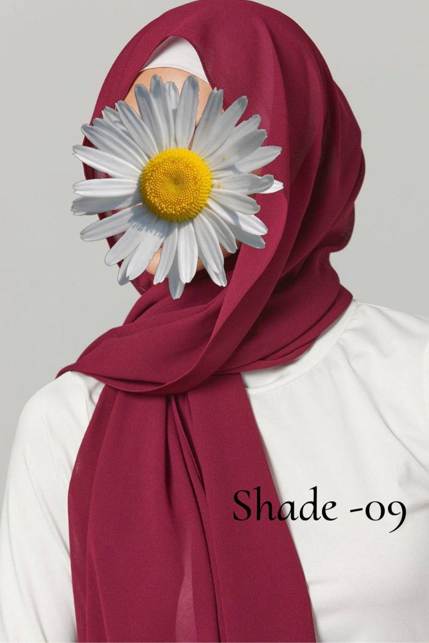 Maleshian Chiffon Stoles SHADE - 9 ( NEW LAUNCH )