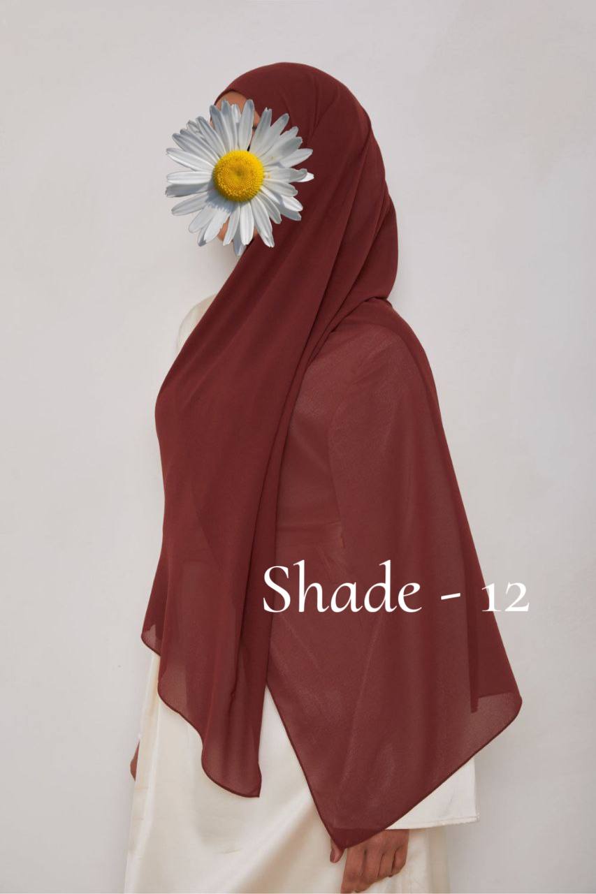 Maleshian Chiffon Stoles SHADE - 12 ( NEW LAUNCH )