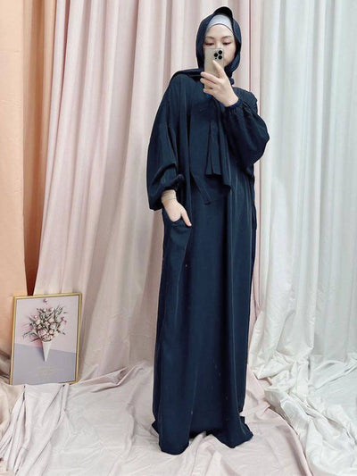 HEEBA LASTIC SLEEVE ABAYA | ORIGNAL TEAL