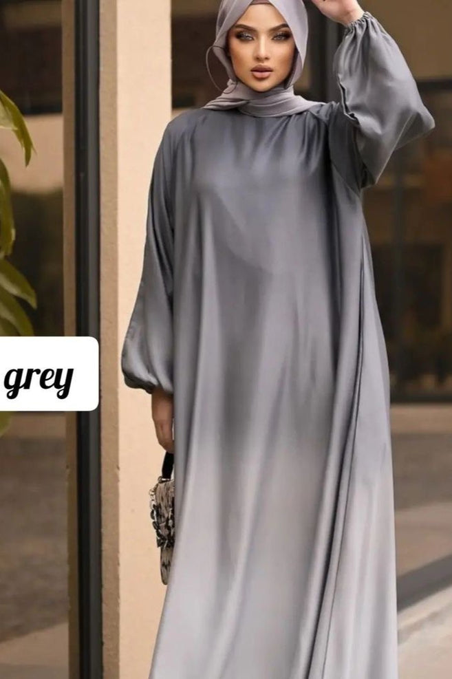 ALIZA ORIGNAL PLAIN ABAYA | ASH GRAY