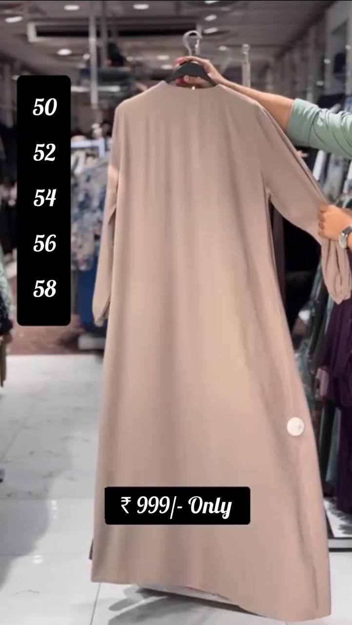 Suhana New Launch Basic Zipper Abaya ( NUDE )