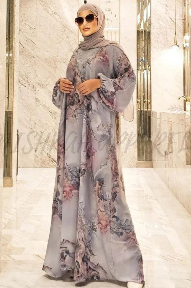 ALIZA PRINTED ABAYA | SHADE 15