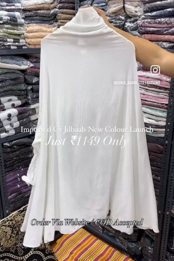 Ahana Full 3 Piece Jilbab WHITE ( NEW LAUNCH )