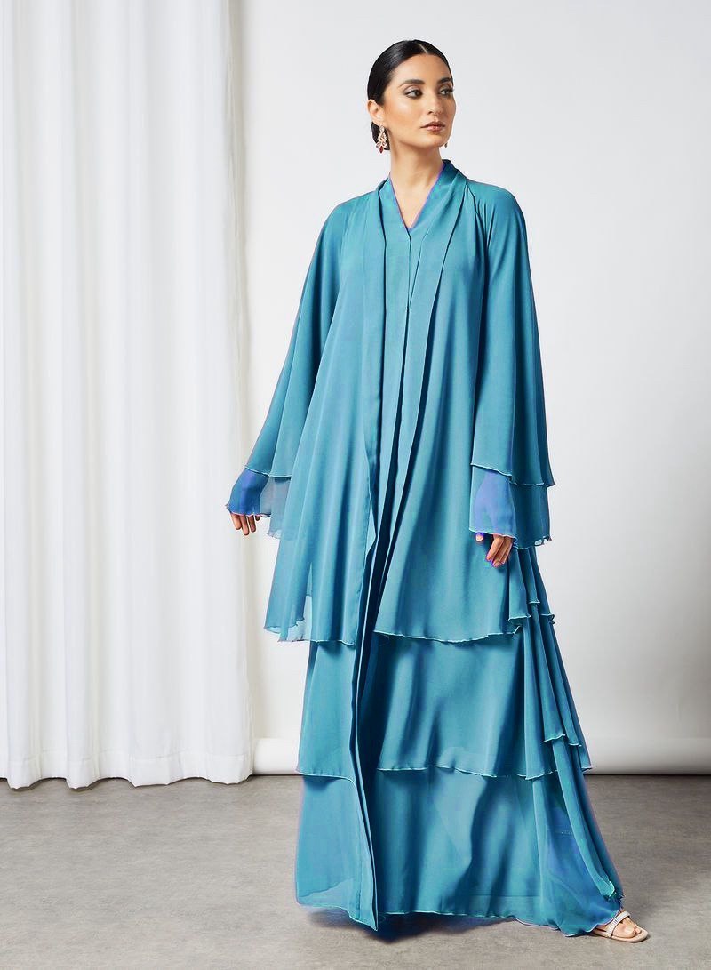 Maleshiyan 3 Layar Abaya SKY BLUE ( Imported & Limited Stock )