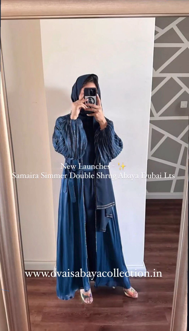 Samaira Simmer Double Shrug Abaya - Dubai Lts