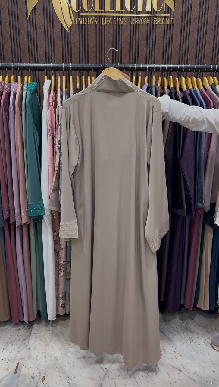 URMISH STONE WORK ABAYA | NUDE