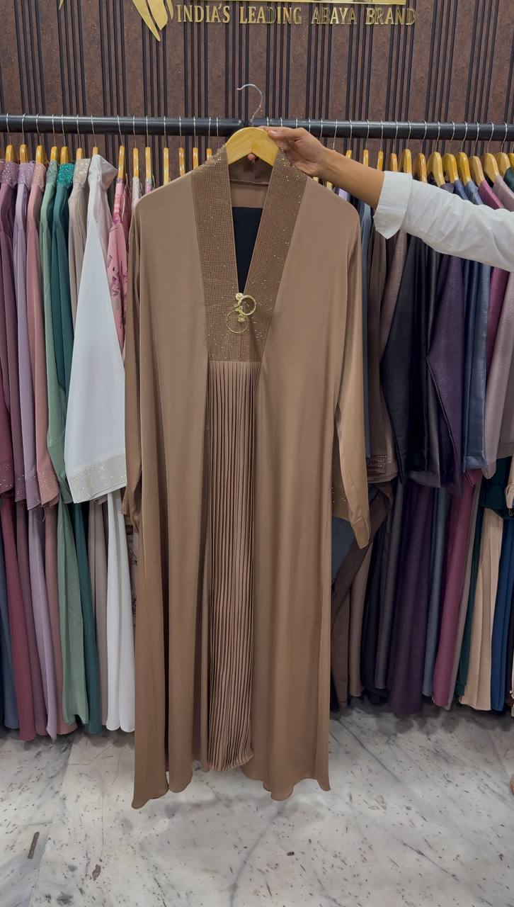 URMISH STONE WORK ABAYA | COPPER