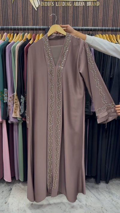 HEENA STONEWORK ABAYA | DUSTY PINK