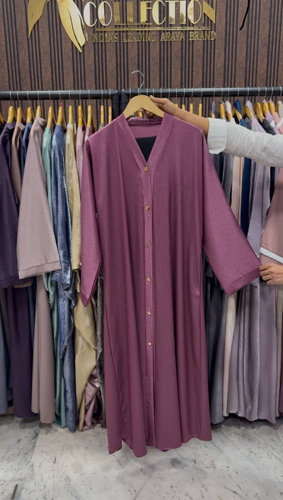 RAYHANA FRONT OPEN ABAYA | PINK