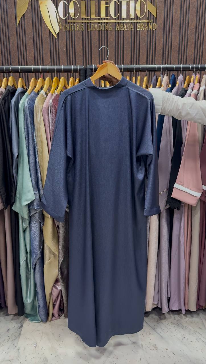 RAYHANA FRONT OPEN ABAYA | BLUE