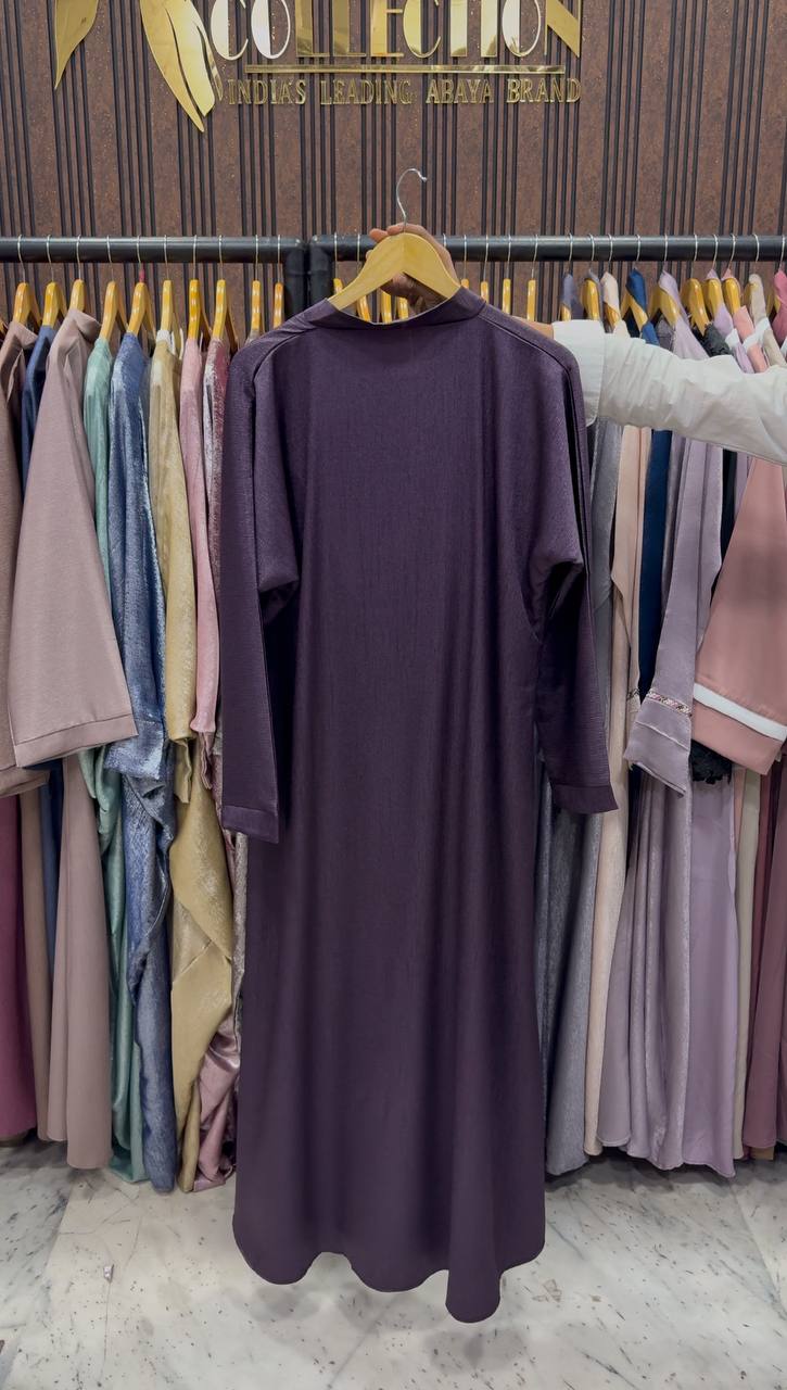 RAYHANA FRONT OPEN ABAYA | PURPLE